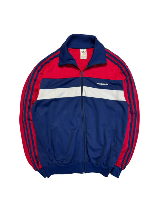 80s Adidas Sportjacke Blau Rot D7 L