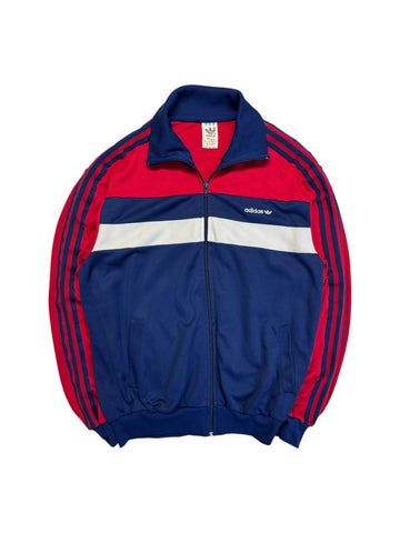 80s Adidas Sportjacke Blau Rot D7 L