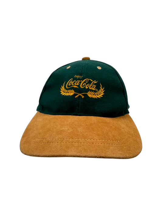 90s Coca Cola Promo Cap Velcro Strapback Grün