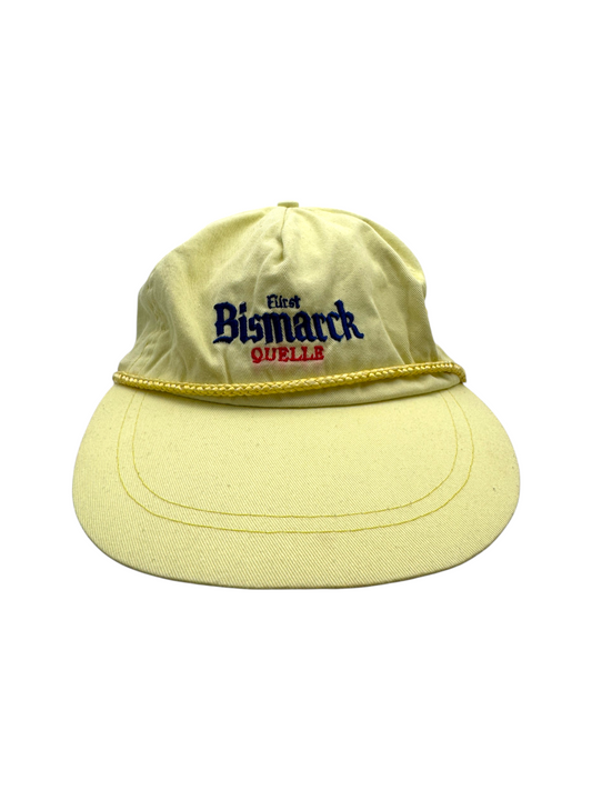 90s Fürst Bismarck Promo Rope-Cap Side Zip Pocket Plastic Strapback Gelb