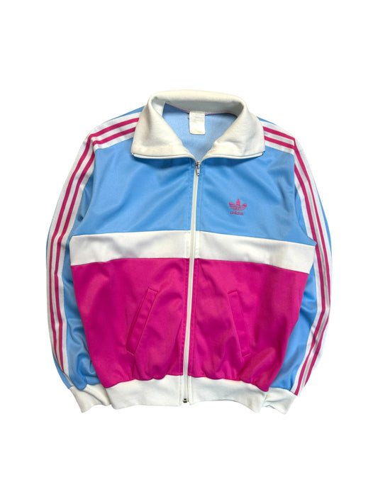 70s Adidas By Ventex Sportjacke Made In France Rare Colorway Blau Pink D4/46 S
