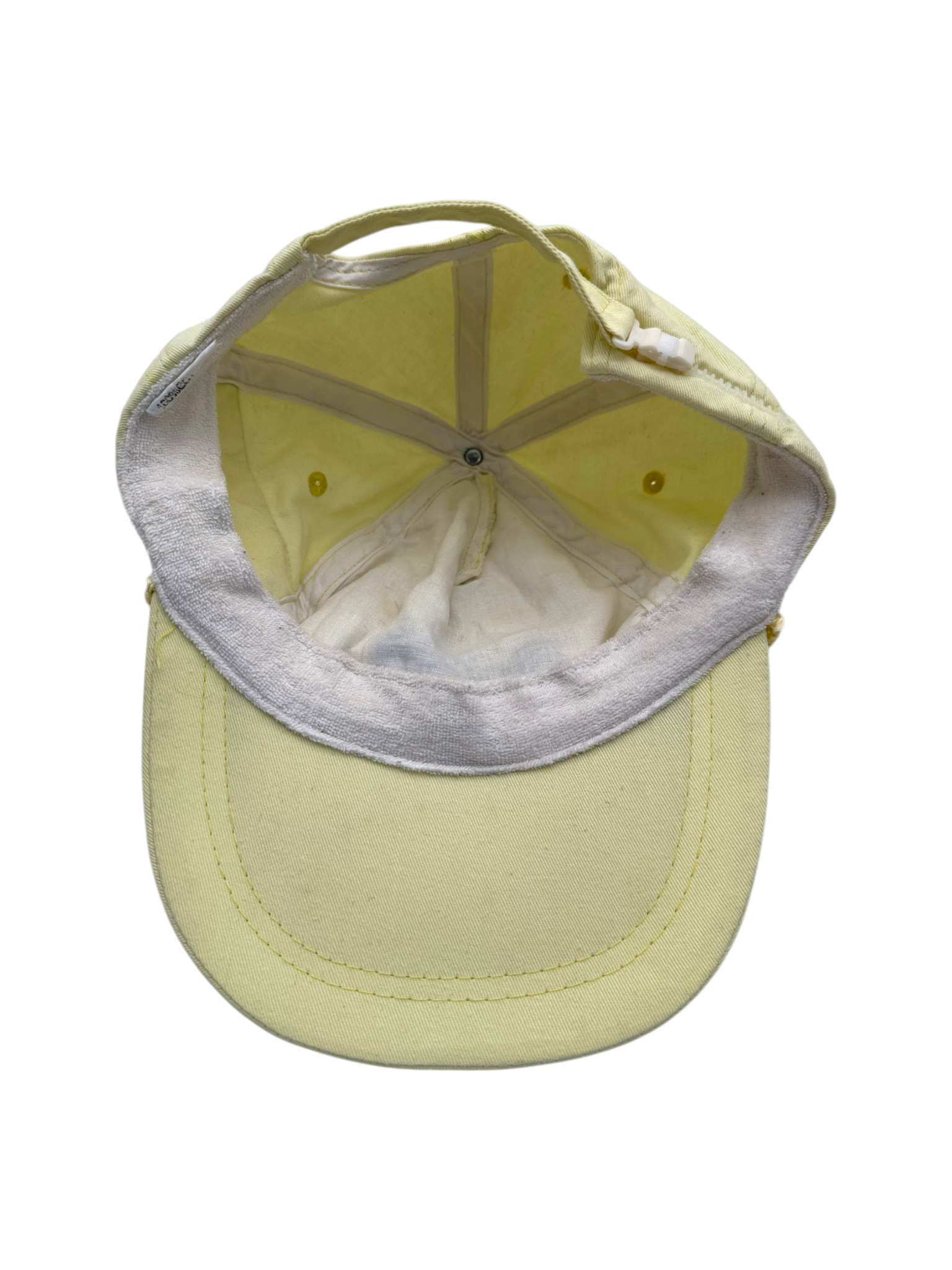 90s Fürst Bismarck Promo Rope-Cap Side Zip Pocket Plastic Strapback Gelb