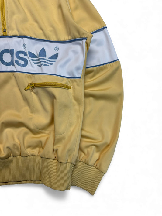 80s Adidas Sportjacke/-Hoodie Made In West Germany Gelb D52 L