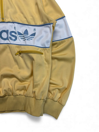 80s Adidas Sportjacke/-Hoodie Made In West Germany Gelb D52 L