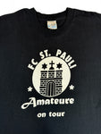 Vintage Screen Stars Shirt FC St.Pauli-Amateure "Dröge-durch-den-Norden-Tour" 1998/99 Single Stitch Schwarz XL
