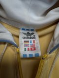 80s Adidas Sportjacke/-Hoodie Made In West Germany Gelb D52 L