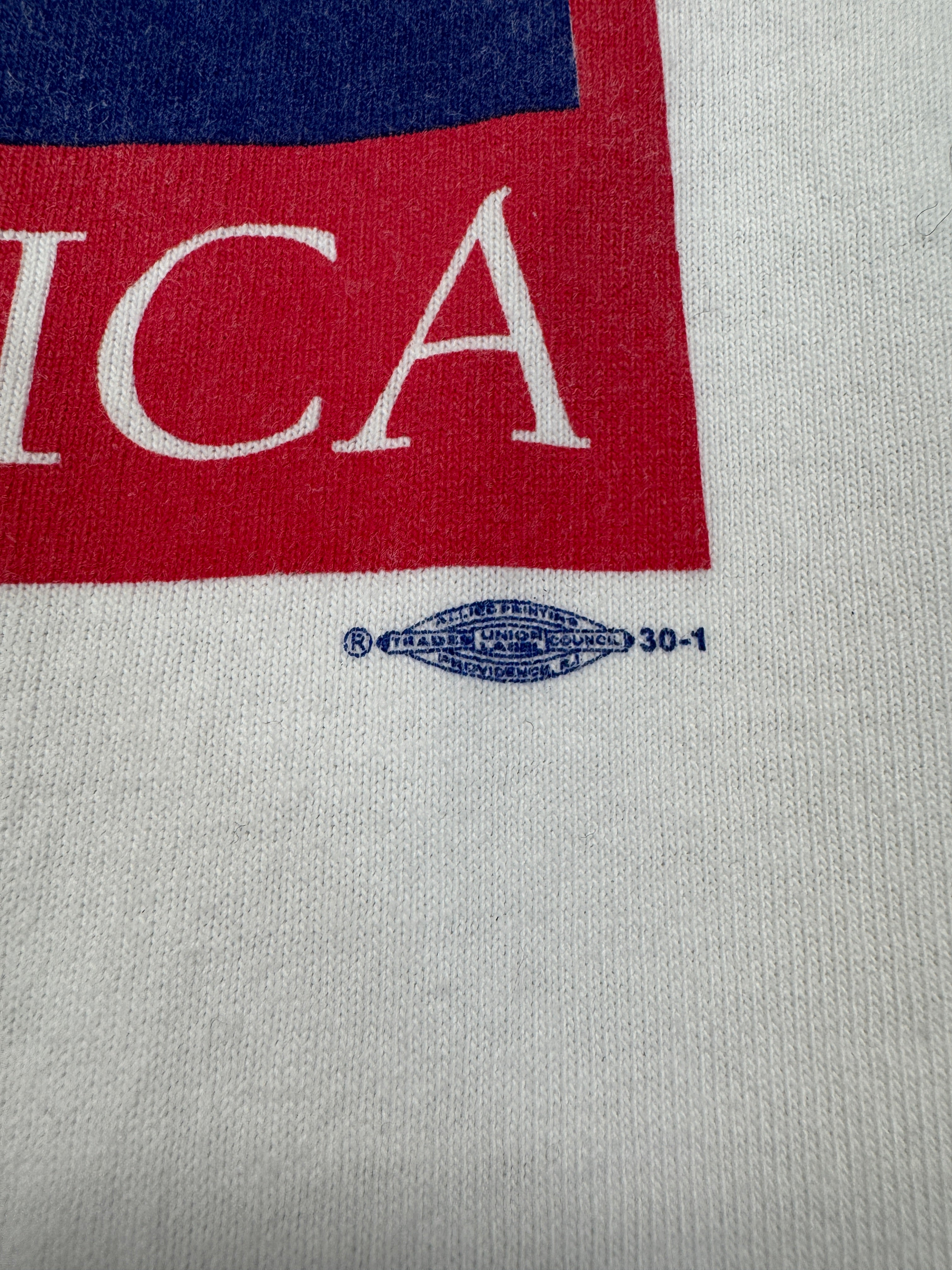 2004 Campaign Shirt Kerry Edwards “A Stronger America” Made In USA Paint Splatter Weiß