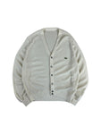 80s Lacoste Cardigan Weiß L-XL