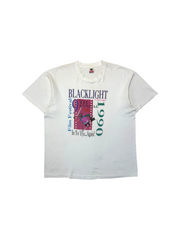 1996 Fruit Of The Loom Shirt Blacklight Film Festival Chicago Made In USA Single Stitch Weiß