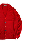 80s Lacoste Cardigan Rot XS-S