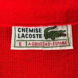 80s Lacoste Cardigan Rot XS-S