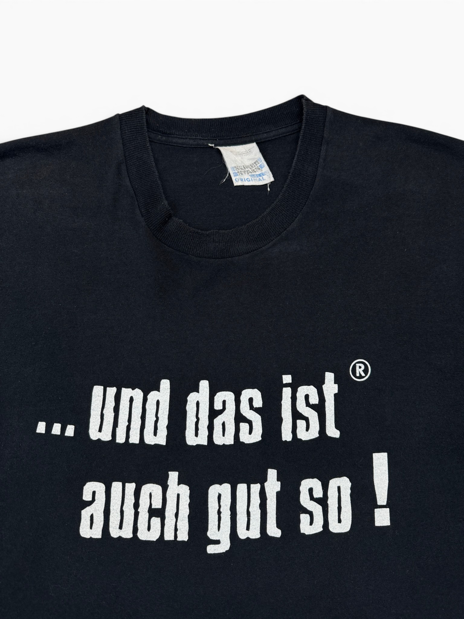 2001 Screen Stars Statement Shirt „... und das ist auch gut so!“/Klaus Wowereit Single Stitch Schwarz