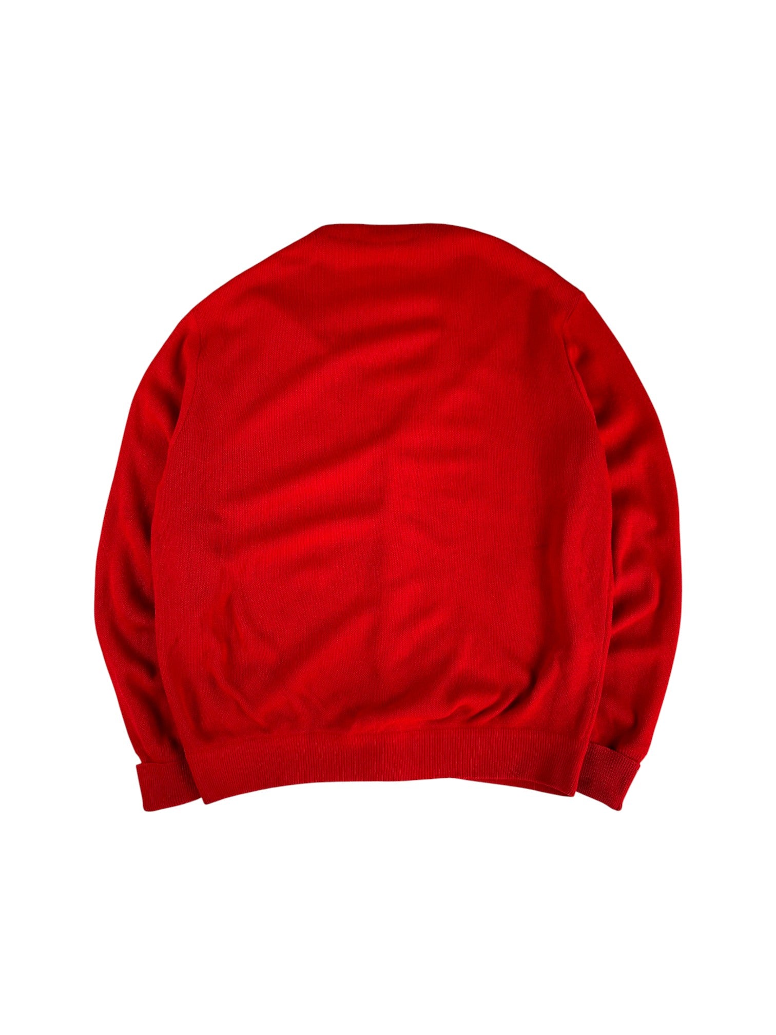 80s Lacoste Cardigan Rot M-L