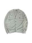 80s Lacoste By Izod Cardigan Made In USA Weiß M