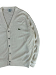 80s Lacoste By Izod Cardigan Made In USA Weiß M
