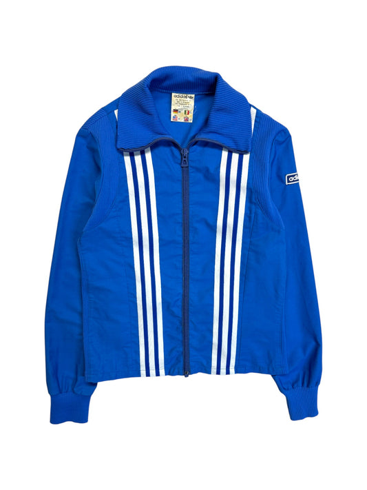 80s Adidas Damen Jacke Prestil Zip Made In Italy Blau S