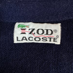 70s Lacoste By Izod Cardigan "Spool Tag" Union Made in USA Dunkelblau M