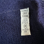 70s Lacoste By Izod Cardigan "Spool Tag" Union Made in USA Dunkelblau M
