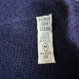 70s Lacoste By Izod Cardigan "Spool Tag" Union Made in USA Dunkelblau M