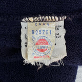 70s Lacoste By Izod Cardigan "Spool Tag" Union Made in USA Dunkelblau M