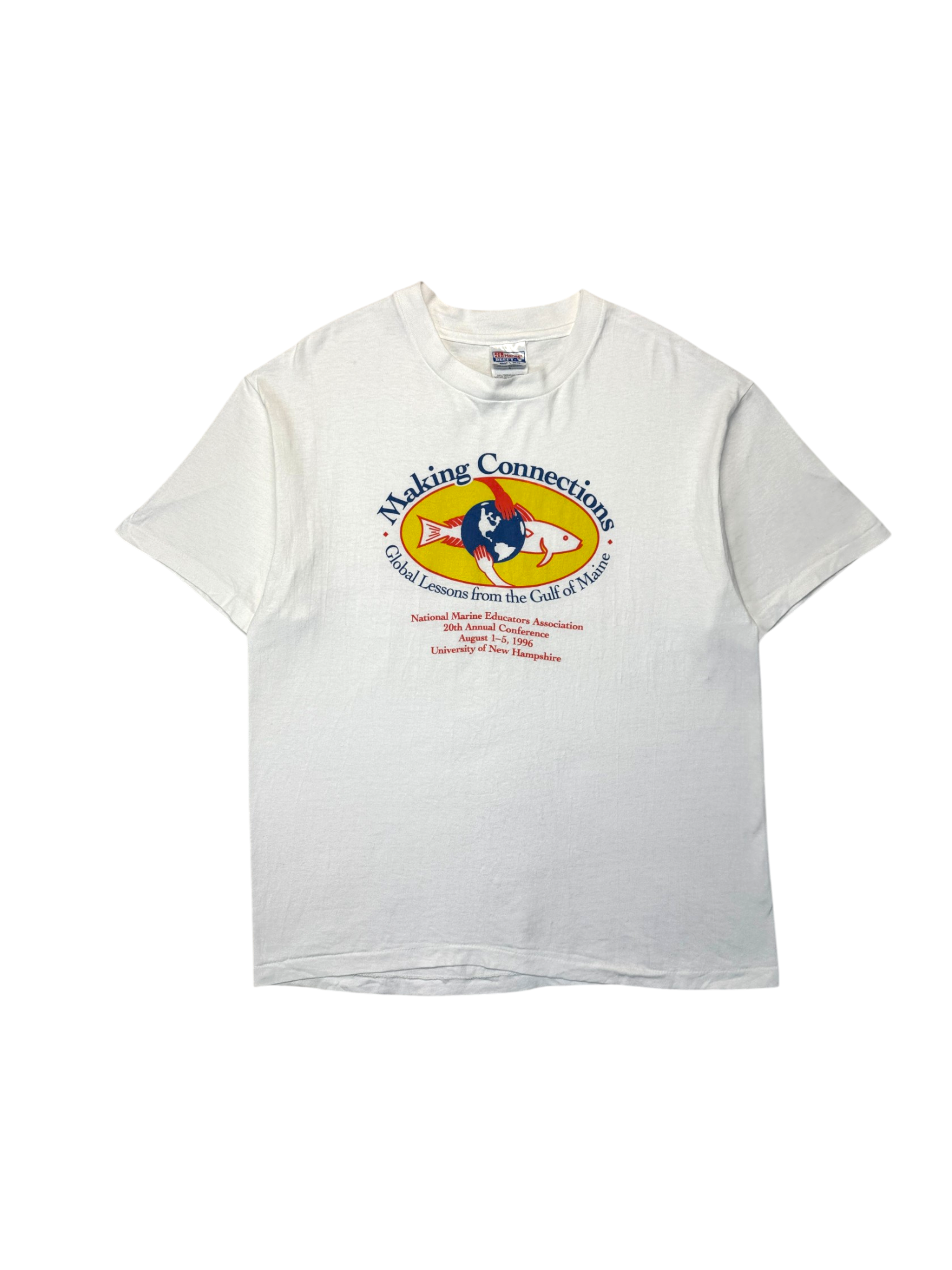 1996 Hanes Shirt "National Marine Educators Association" Single Stitch Weiß