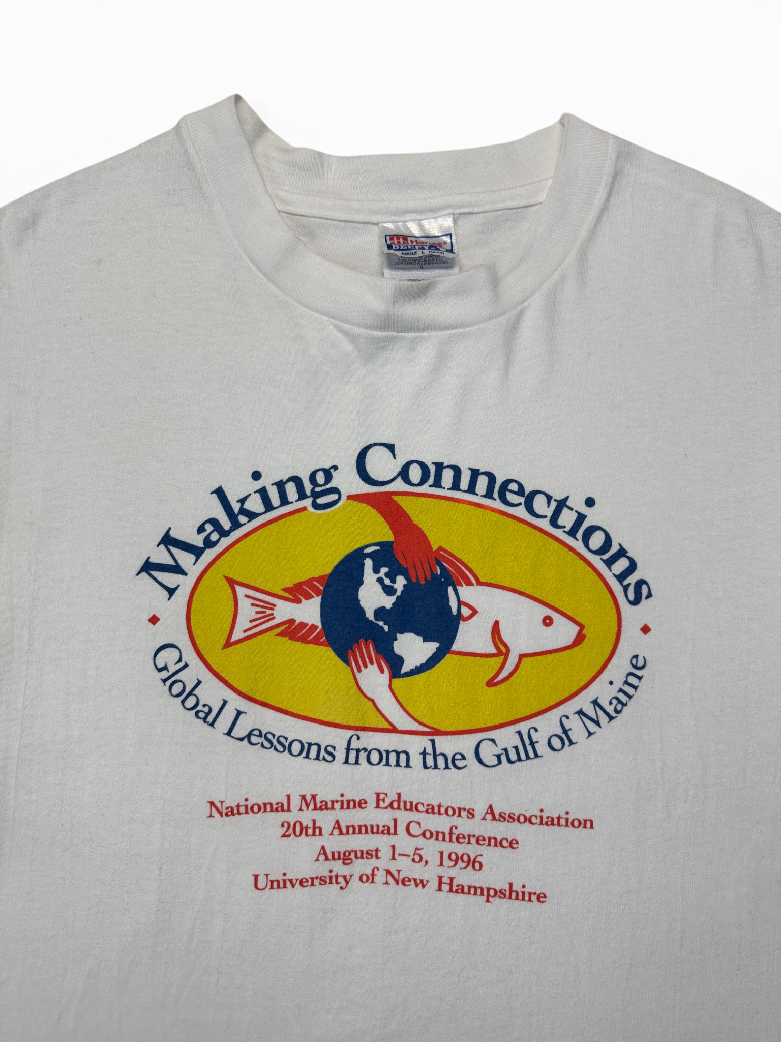 1996 Hanes Shirt "National Marine Educators Association" Single Stitch Weiß