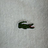 70s Lacoste By Izod Cardigan "Spool Tag" Made In USA Weiß M-L