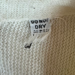 70s Lacoste By Izod Cardigan "Spool Tag" Made In USA Weiß M-L