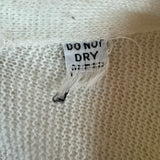 70s Lacoste By Izod Cardigan "Spool Tag" Made In USA Weiß M-L
