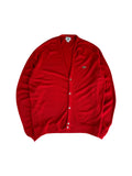 1991 Lacoste By Izod Cardigan Made In USA Rot L