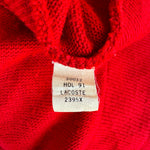 1991 Lacoste By Izod Cardigan Made In USA Rot L