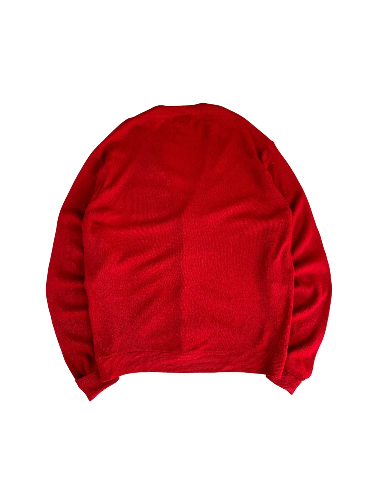 1991 Lacoste By Izod Cardigan Made In USA Rot L