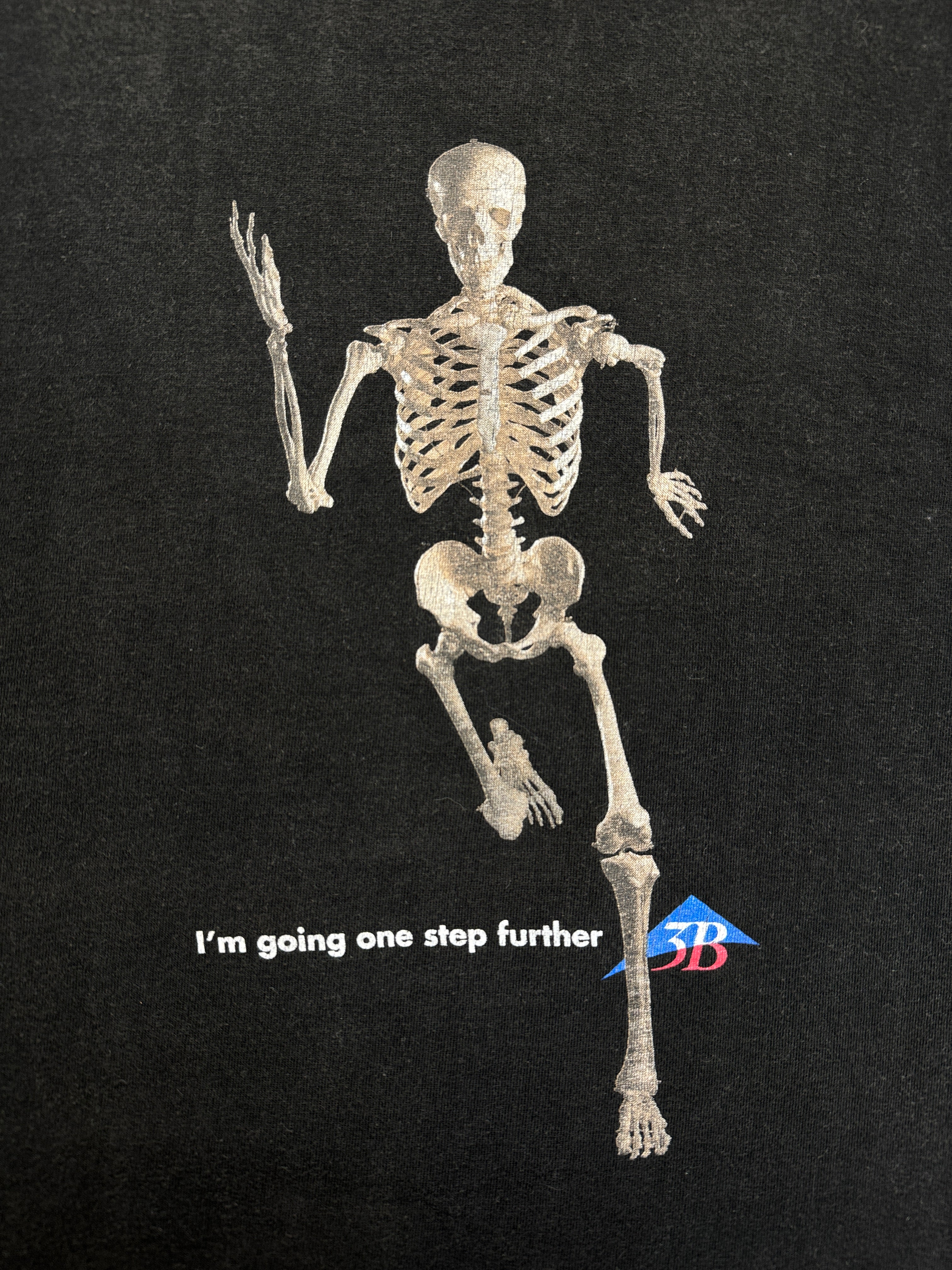 90s Nastrovje Potsdam Faded Promo Shirt 3B "One Step Further" Skeleton Schwarz