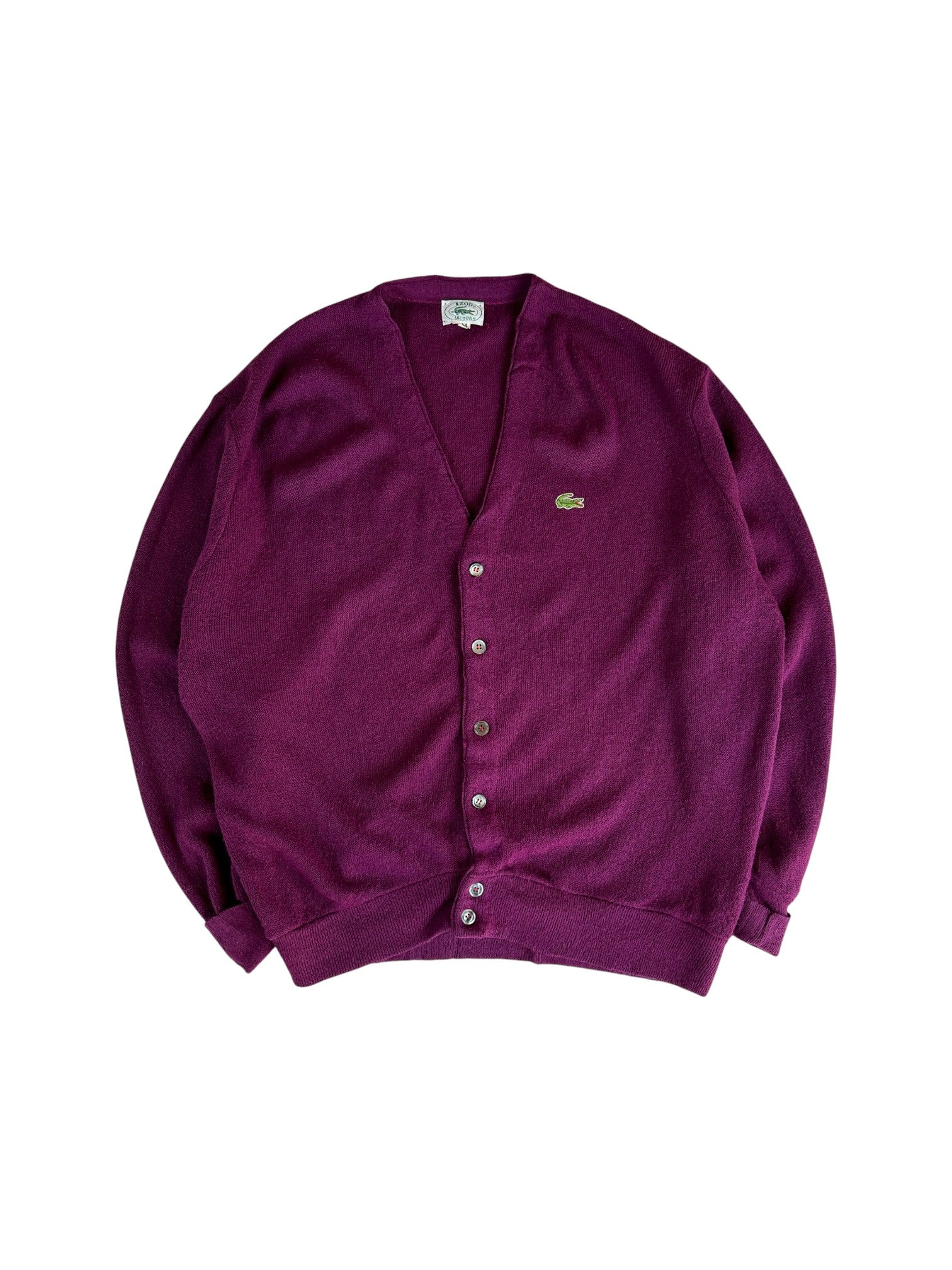 80s Lacoste By Izod Cardigan Made In USA Lila M