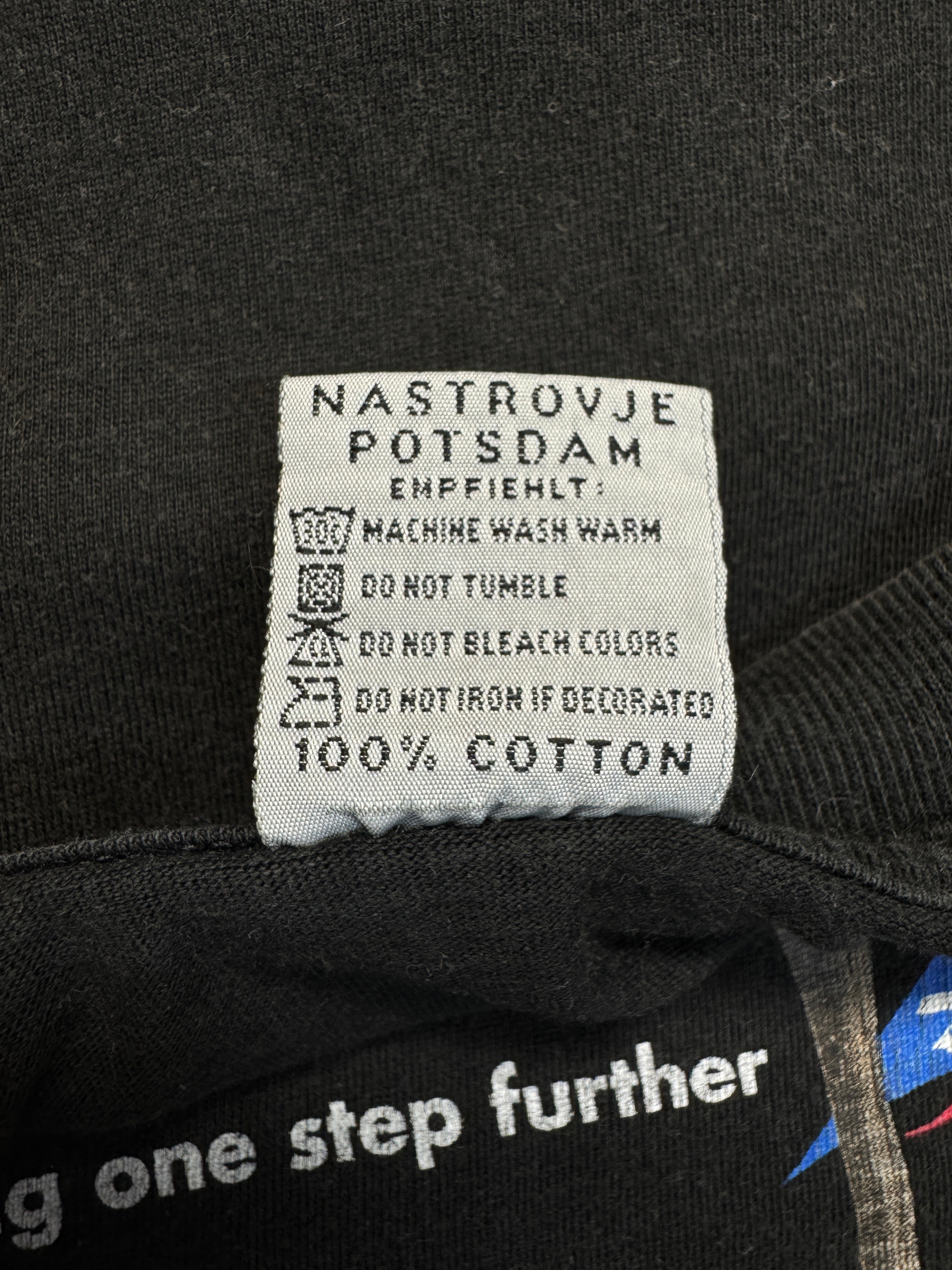 90s Nastrovje Potsdam Faded Promo Shirt 3B "One Step Further" Skeleton Schwarz