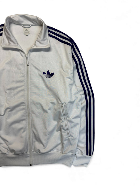 2009 Adidas Sportjacke Firebird Retro Weiß Lila L
