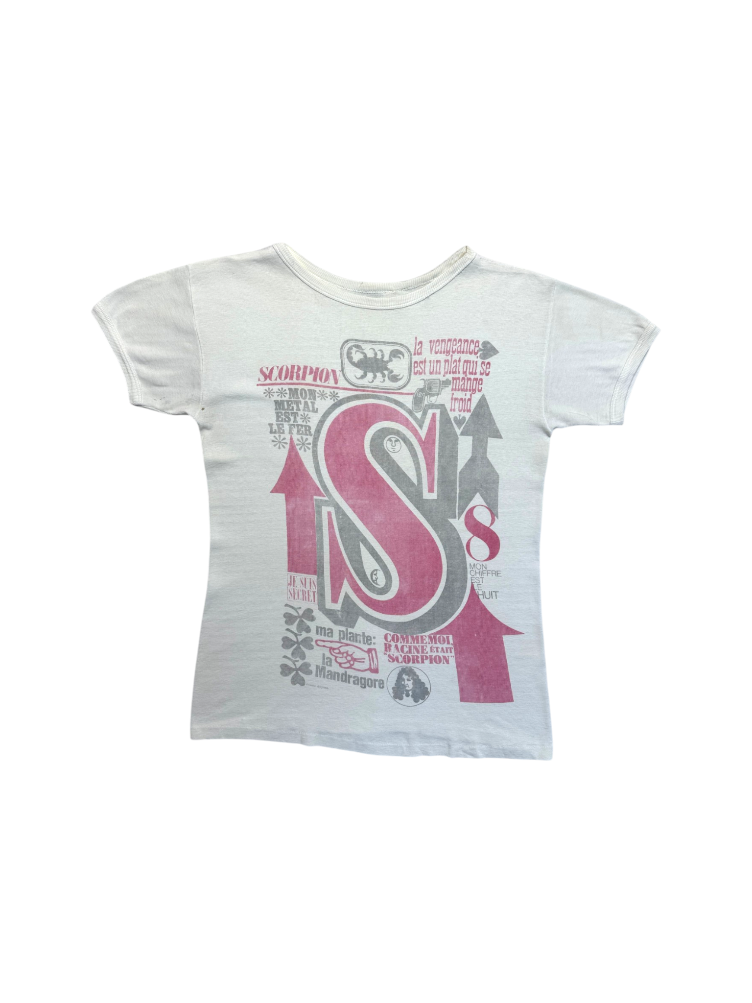 80s Scorpion Zodiac Graphic Baby Shirt Weiß