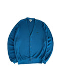 80s Lacoste By Izod Cardigan Made In USA Blau L