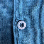 80s Lacoste By Izod Cardigan Made In USA Blau L