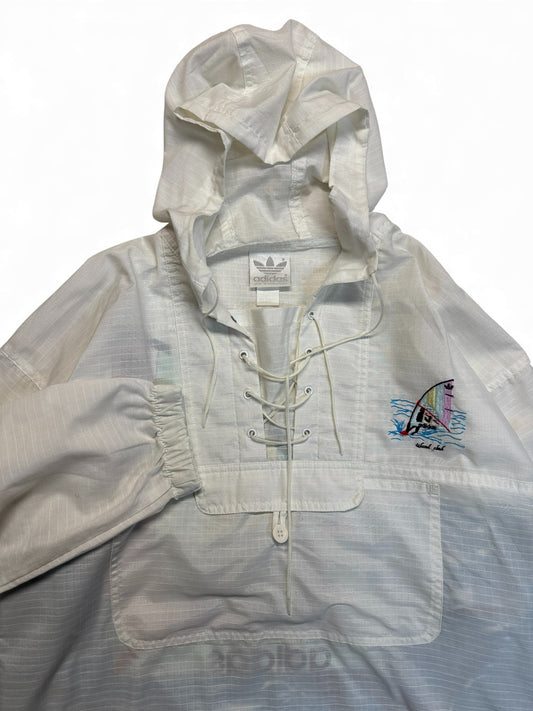 Rare! 90s Adidas Sportjacke Island Club Weiß S-M