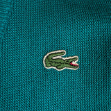 80s Lacoste Cardigan Mit Taschen Made In Spain Grün M-L