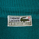 80s Lacoste Cardigan Mit Taschen Made In Spain Grün M-L