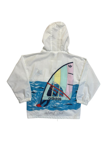 Rare! 90s Adidas Sportjacke Island Club Weiß S-M