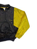 90s Adidas Halfzip Sportjacke Frottee Schwarz Gold/Gelb 52 L