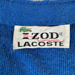 70s Lacoste By Izod Cardigan "Spool Tag" Made In USA Blau M-L