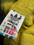 90s Adidas Halfzip Sportjacke Frottee Schwarz Gold/Gelb 52 L