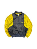 90s Adidas Halfzip Sportjacke Frottee Schwarz Gold/Gelb 52 L