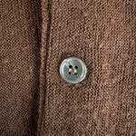 70s Lacoste By Izod Cardigan Blue "Spool Tag" Made In USA Braun M-L