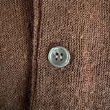 70s Lacoste By Izod Cardigan Blue "Spool Tag" Made In USA Braun M-L