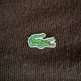 70s Lacoste By Izod Cardigan Blue "Spool Tag" Made In USA Braun M-L